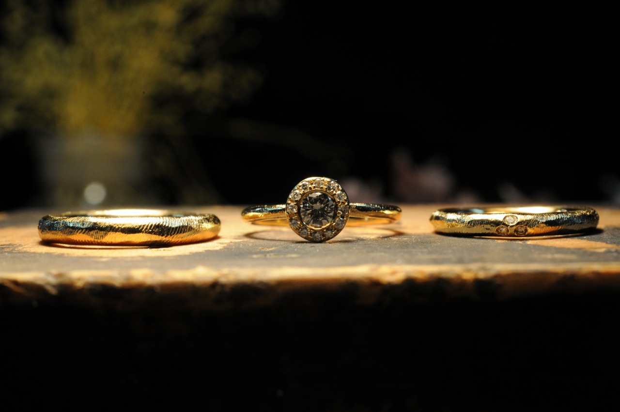 帯広K18手づくり結婚指輪と婚約指輪伊藤宝飾
